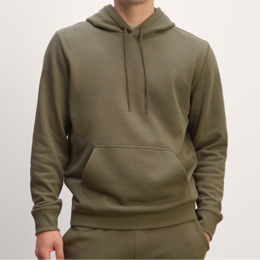 Everlane Men’s The Off-Duty Terry Hoodie Kalamata Olive Green Size Small